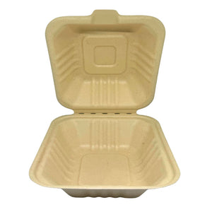 EarthTainer - 8" Clamshell - 200ct - Compostable Certified - EcoMarketPlace79253950Deep 8" 3 - Compartment Clamshell 1000mlEarthTainer - 8" Clamshell - 200ct - Compostable Certified